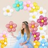 16 Set Daisy Flower Balloons DIY Kit,Pink Blue Yellow Latex Flower Balloon Party Decorations for Birthday Baby Shower Wedding Anniversary Daisy Groovy Fairy Flower Theme Decor