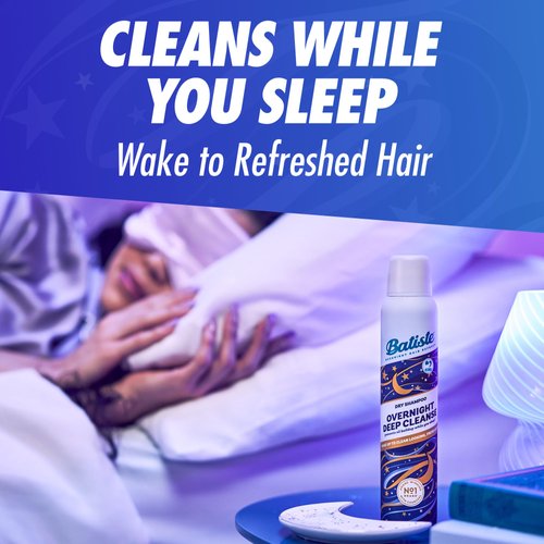 Batiste Overnight Deep Cleanse Dry Shampoo 3.81oz.- Wake up to beautiful hair by preventing oil build-up