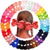CÉLLOT 40 Pieces 4.5 Inch Hair Bows for Girls Clips Grosgrain Ribbon Boutique Hair Bow Alligator Clips For Girls Teens Toddlers Kids in Pairs