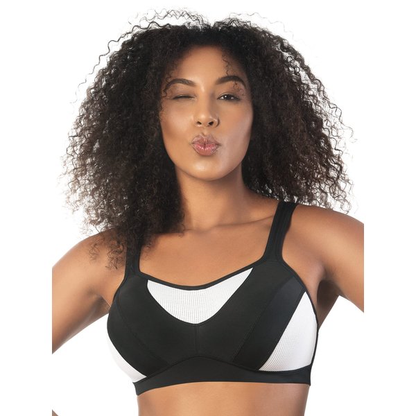 PARFAIT Women's Dynamic P5541 Full Bust Bounce Control Sports Bra-Black-34E