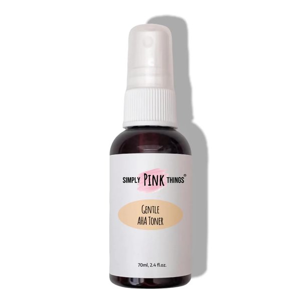Gentle AHA Toner, Vegan, Natural, and Organic Ingredients (70ml, 2.4 fl.oz.)