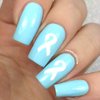 Premium Nail Vinyls - No Rip Handmade Nail Art Stickers, Self-Adhesive Nail Tips Guides for DIY Decoration Stencil Tools (Awareness Vinyls)