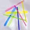 LCPQMZGH 60 Pieces Hand Helicopter Spinner Hand Rub Plastic Propeller Outdoor Flying Plastic Dragonfly Toy Random Color Toy Helicopter