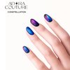 ADORA COUTURE Semi Cured Gel Nail Strips Kit | 30pcs Uv Gel Nail Stickers with Uv Light | Velvet CatEye Purple Blue Red Nail Wraps | Nail Gel Stickers for Nails Uv Light (Constellation)