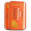 MAKARI Extreme Argan & Carrot Seed Oil Skin Toning 2 Piece Gift Set | Exfoliating Soap & Tone Boosting Body Lotion Ideal for All Skin Types, Botanical Self Skin Care Kit with Free Makeup Bag