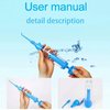Water Flosser Non-Electric Portable Affordable, Oral Irrigator Cordless Manual Air Pressure Simple Operation, for Home and Travel Blue