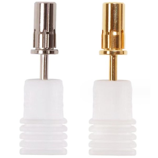 Eyech 2Pcs Sanding Band Mandrel Bit,Mini Mandrel Nail Drill Bit,Small Nail Drill Mandrel for Home/Salon/SPA/Manicure/Nail Sanders(Sliver+Golden)