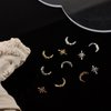 BAIYIYI Nail Art Studs 3D Gold Silver Star Nail Studs Nail Charms Star Shape Metal Nail Rivets Charms Gemstone Jewelry DIY Nail Art Decorations Manicure Supplies
