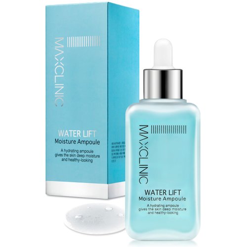 MAXCLINIC Water Lift Moisture Ampoule for Dry Skin | Deeply Hydrating Serum for Face | Fortifying Facial Serum & Ampoule Korean Skin Care | Highly Moisturizing Face Serum (3.38 fl oz)
