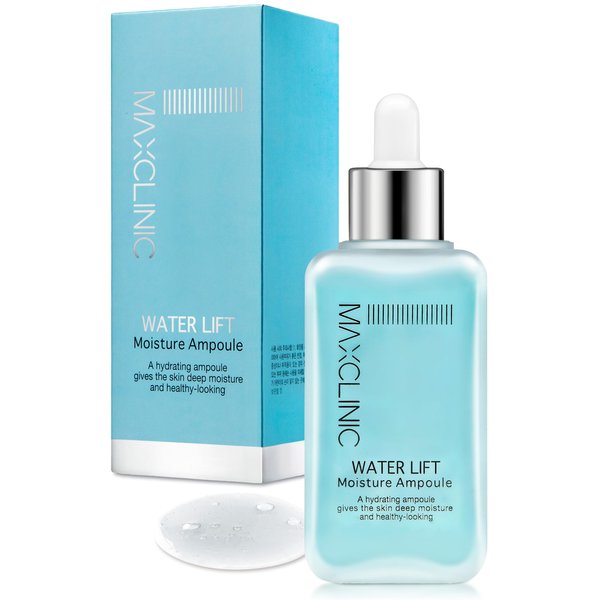 MAXCLINIC Water Lift Moisture Ampoule for Dry Skin | Deeply Hydrating Serum for Face | Fortifying Facial Serum & Ampoule Korean Skin Care | Highly Moisturizing Face Serum (3.38 fl oz)