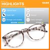 IBOANN Blue Light Blocking Glasses W/Gaming/Night Vision Cilps 4 Pack Round Fashion Retro Frame Eyewear-Anti 99.9% UV ray