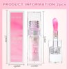 TIRDET 2PCS Magic Color Changing Lip Oil, Big Brush Color Changing Lip Oil, Lip Oil Color Changing, Warm Change Hydrating Color Changing Lip Gloss, Lip Changing Oil Long Lasting Shimmery Fresh Texture