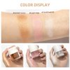 Yeweian Body Glitter, Face Highlighter Makeup, Face Body Shimmer Glow Illuminator, Bronzer Shine Shimmer Foundation Blush, Lip Eye Hair Body Glitter Powder Makeup (02Light pink)