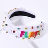 boderier 30th Birthday Gifts for Women FLIRTY 30 Birthday Headband Beaded Crystal Embellished Knotted Headband 30th Birthday Decorations Party Accessory (30)