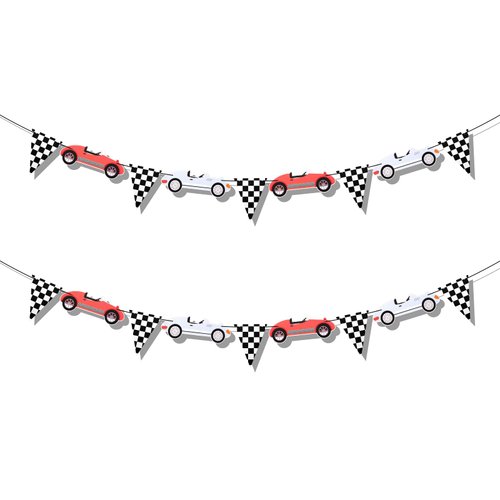 2 Pcs Vintage Racing Banners, Racing Birthday Decorations Racing Birthday Banner Checkered Banner Decoration Race Car Theme Party Banner for Racing Themed Birthday Party Supplies