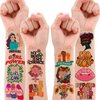 96PCS Funny Girly Feminist Temporary Tattoos Stickers Birthday Party Decorations Supplies Favors Decor Women Power Rights Gender Equality Tattoo Gifts For Adults Kids Girls Boys School Prizes Carnival