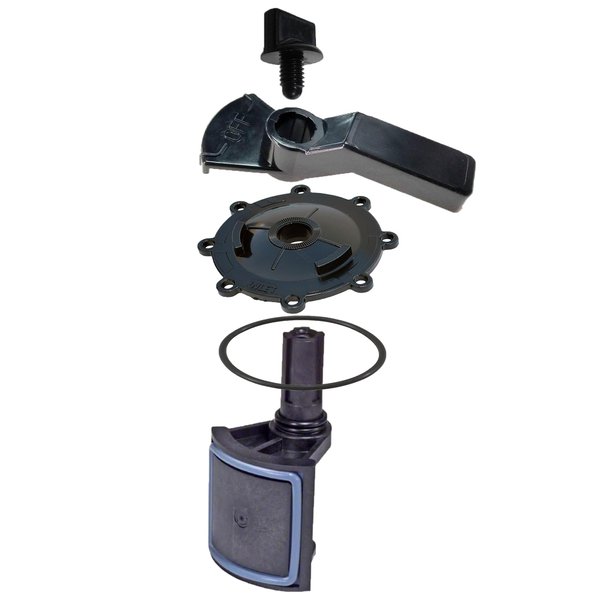 ATIE 2-Port/3-Port Pool Valve Rebuild Kit Complete with Diverter Valve 4720, Cover 4606, Handle 7433 for Jandy 2-way/3-way 4715, 4716, 4717 Valve and Jandy Gray Valves (1 Pack)
