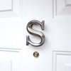 Monogram Letter S Door Knocker - Nickel