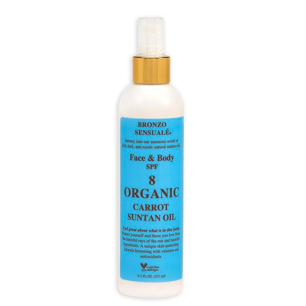 Bronzo Sensuale SPF 4 Sunscreen Protective Golden Tanning Organic Carrot Oil 8.5 Ounces