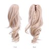 DAYCEN Wavy Hair Claw Ponytail Extension, Clip In Medium Length Synthetic Wave Ponytails For Women Girls (Bleach Blonde)