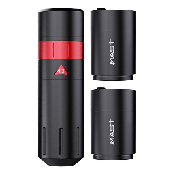 Mast Tattoo Gun Flip2 Wireless Tattoo Pen Machine with 2 Replaceble Batteries, 6 Strokes Length for All Styles, Coreless Rotary Tattoo Motor by Mcore for Long Tattooing Session