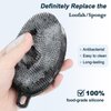 FREATECH Silicone Body Scrubber, Dual-Sided Bath Shower Body Cleansing Brush, Gently Exfoliate & Massage the Skin, Easy to Clean, More Hygienic and Long-Lasting Than Loofah, Black
