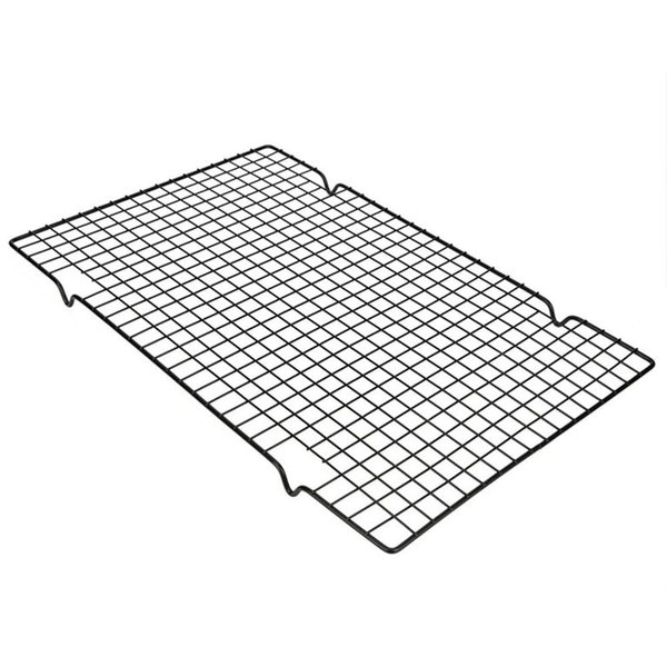 16 * 10 inch BBQ Grill Mesh Metal BBQ Barbecue Grill Grilling Mesh Wire Cooking Net Outdoor,Barbecue Grilled Grid【Black】