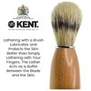 Kent VS80 Natural Badger Bristle Shaving Brush Shaving Kit for Men for Safety Razor, Shaving Razors for Men. Perfect Lather Shaving Brush for Shave Cream, Shaving Soap. Kent Luxury Shaving Since 1777