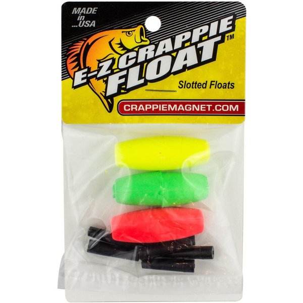 Leland Lures E-Z Crappie Float Fishing Equipment, 1.5",Yellow,Green,Red