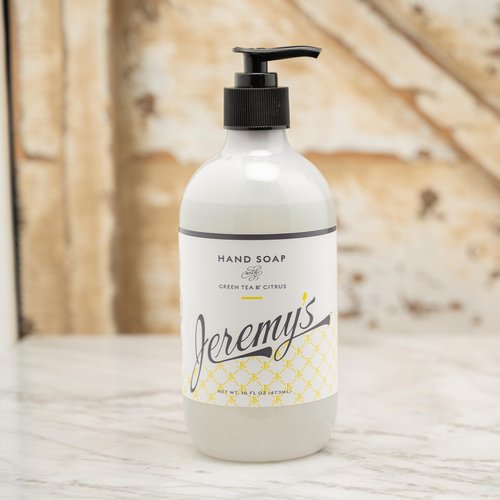 Jeremy's Razors Liquid Hand Soap - Natural Green Tree Extract, Aloe Vera, Citrus - Paraben & Sulfate Free Kitchen Hand Wash & Bathroom Soap, Pump Dispenser Bottle (Made in USA, 16 Fl Oz, 2 Pack)