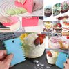 Cake Scraper Cake Decorating Comb,Cake Scraper Smoother,Flexible Plastic Dough Scraper For Bread Making,Reusable Pastry Pizza Dough Cutter Tool For Baking Cake Edge Stripe Decorating(6Pcs,Red,Pink)