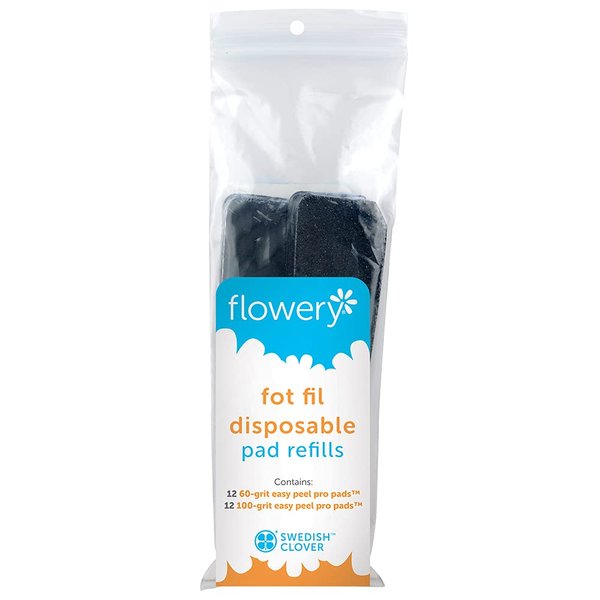 Flowery Foot File Easy Peel Pro Pad, Disposable Replacement Adhesive Pad for D-files - Combo Pack 24 pcs