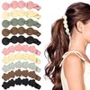Ceenna 10 Pcs Bow Oval Banana Clips Christmas Hair Matte Vintage Banana Hair Clips Flower Banana Hair Holder Medium Banana Strong Hold Ponytail Clip for Women Girls long Thick Curly(Flower)