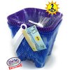 Matty's Toy Stop Beach Gear 7" Plastic Castle Mold Sand Buckets (Pails) Blue Swirl & Purple Swirl Party Set Bundle - 2 Pack