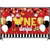 6X3.6FT Cartoon Mouse 1st Birthday Party Backdrop, Mouse Onderful First Birthday Party Supplies,Boys Kids Happy Birthday Background Photography Party Decorations.