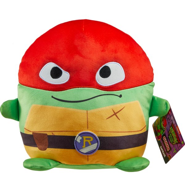 Mattel Teenage Mutant Ninja Turtles: Mutant Mayhem Cuutopia Plush Toy, 10-Inch Raphael Kawaii-Style Soft Figure, Orange Masked Mikey Collectible