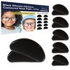 GMS Optical® Kids Small Adhesive Contoured Silicone Eyeglass Nose Pads - Anti Slip & Pressure relief - Perfect for Kids Glasses and Smaller Frames (13mm x 6.5mm x 1.8mm) (5 Pair - Black)