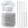 Lyuxzad Ear Nose Piercing Needles 50Pcs Mixed Piercing Needles 12G 14G 16G 18G and 20G Hollow Needles Stainless Steel for Piercing Ear Nose Navel Nipple Lip Tongue Belly Piercing Kit Piercing Tools
