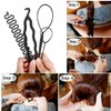 Braiding Tools,4/9Pcs Hair Bun Maker, Hair Braiding Clip Tool Styling Disk Twist Tools Kit Diy Hair Style Accessories 3 Types