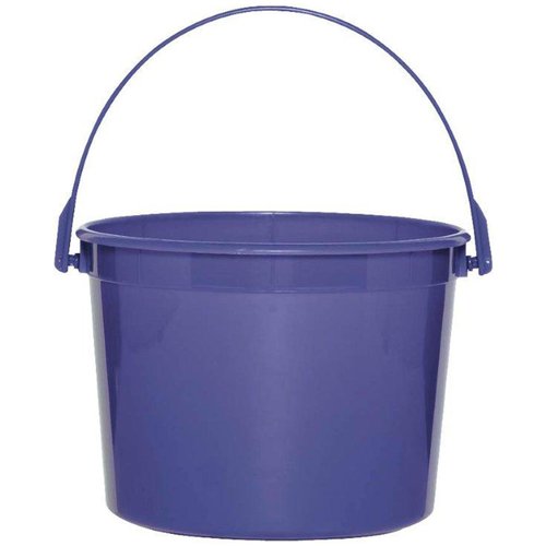 Multipurpose New Purple Plastic Bucket with Handle - 6.25" x 4.5" (1 Pc) - Sturdy & Durable Design - Perfect for Storage, Home, Garden, & DIY Projects
