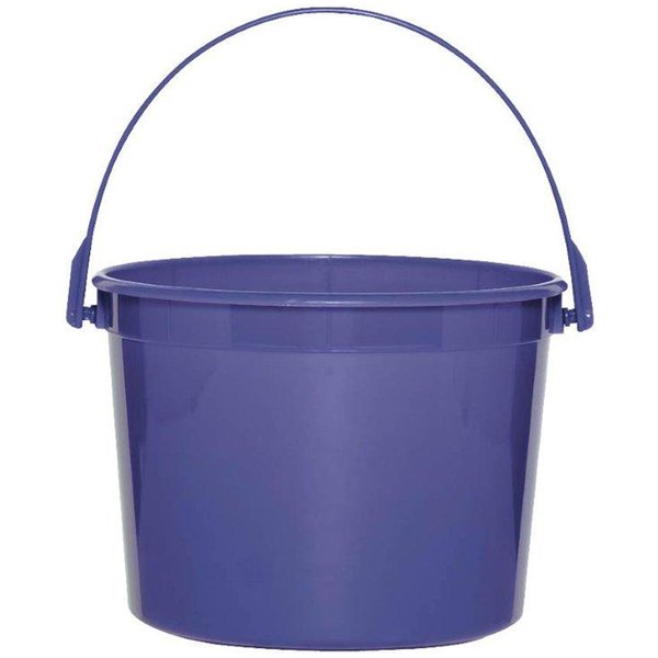 Multipurpose New Purple Plastic Bucket with Handle - 6.25" x 4.5" (1 Pc) - Sturdy & Durable Design - Perfect for Storage, Home, Garden, & DIY Projects