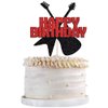 Qertesl Guitar Cake Topper，Music Theme Cake Topper，Music Note Birthday Cake Toppers Decorations For Musician Birthday Party Rock Theme Party Guitar Theme party Supplies