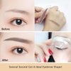 GL-Turelifes Eyebrow Powder Eyebrow Stamp Set, Eye Brow Powder Kit with Brow Stamp Long Lasting Easy Use Eyebrow Stamp Kit Delicate Shape Natural Eyebrow Makeup (#5 Light Brown)