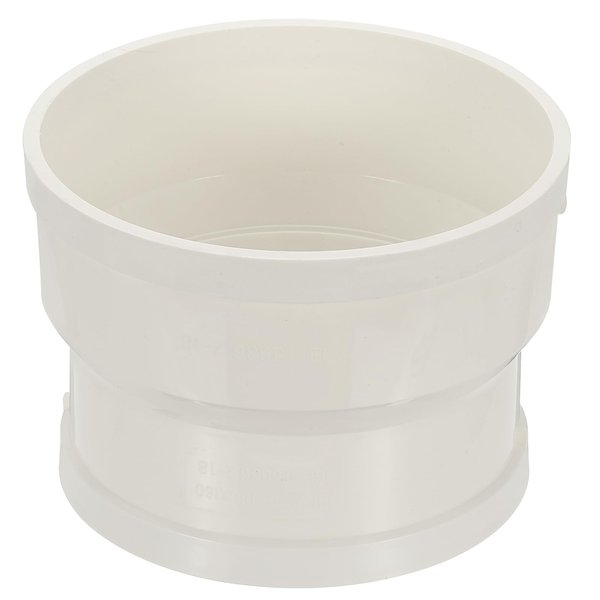 PATIKIL 7" to 6" Duct Reducer, PVC Pipe Increaser Adapter Ducting Airflow Tube Pipe Fitting for DWV (Drain, Waste and Vent) Ventilation Ducting, White