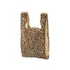 Charm Your Prince 100 LEOPARD PRINT Disposable Plastic T-Shirt Shopping Gift Bags with Handles by CYP - Small - 8" x 5" x 16"