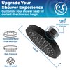 CIRCLESPLASH Shower Head - High Pressure Rain - Premium Modern - Tool-less 1 min Installation - Removable Restrictor - Universal Replacement Matte Black Finish Rainfall Showerhead 6 inch