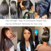 Y WIGS 40 Pieces Yaki Straight Tape In Hair Extensions Real Human Hair Remy Tape In Extensions 80g 14" NC(Natural Brown)
