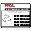 MRX Adjustable Weight Lifting Gloves Fingerless Gloves for Women, Reinforced Palm and Secure Closure, Leather Hand Protection Gear for Gym, Training and Exercise