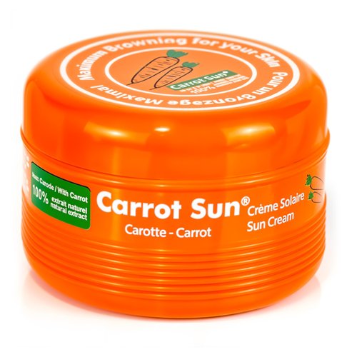 Carrot Sun Tanning Accelerator – 350ml Carotene Tanning Gel – Natural Extract Sun Cream Sun Tanning Lotion for All Skin Types – Tan Lotion with Carrot Oil for Even Beautiful Skin Coloring