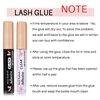 Clear Eyelash Glue Strong Hold Lash Glue Eyelash Adhesive Latex-Free Waterproof False Eyelash Glue Safe Suitable for Sensitive Eyes Eyes Lash Adhesive (0.176oz,Clear* 3Pcs)